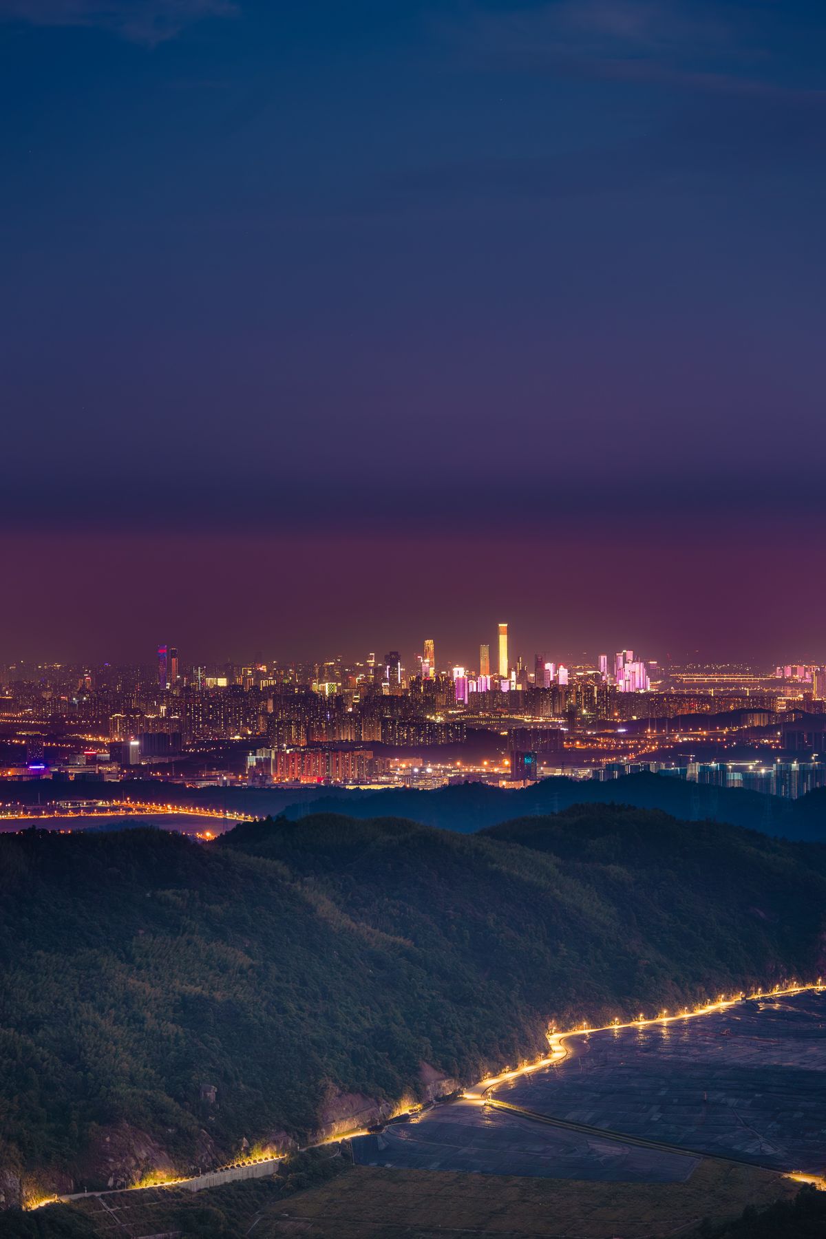 六甲山からの夜景のイメージ写真（フリー素材）