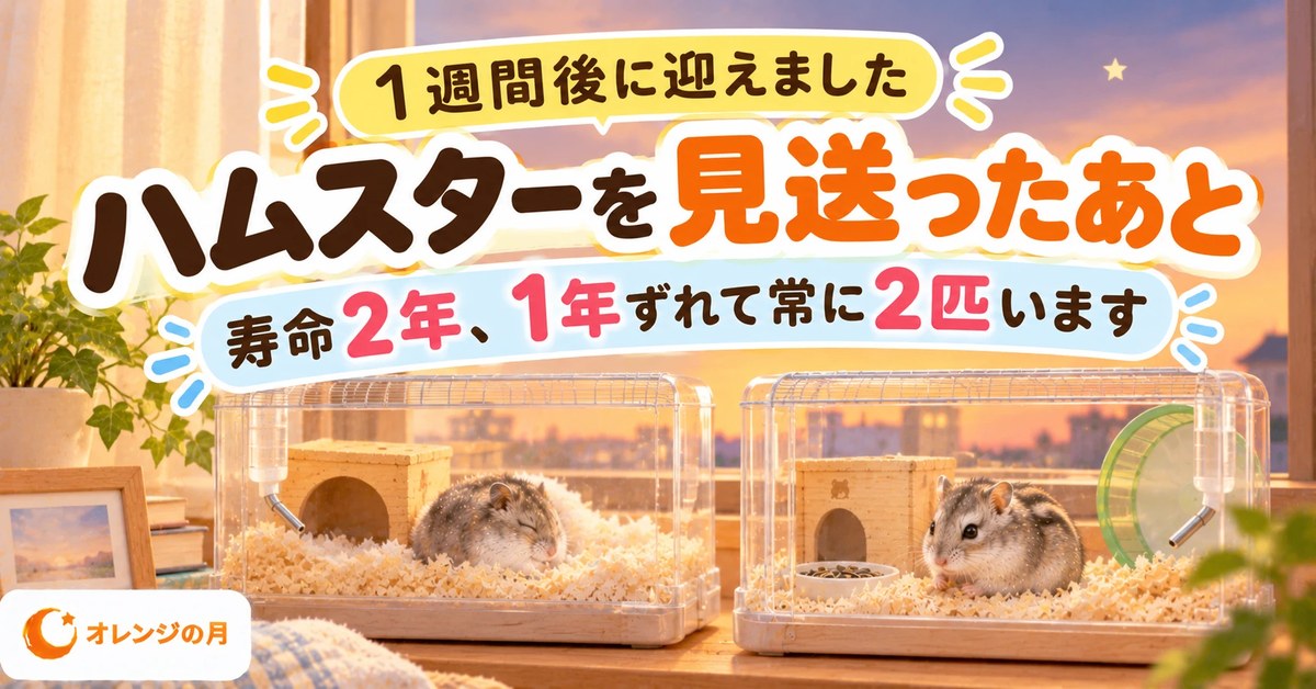 ハムスターを見送ったあと 寿命2年、1年ずれて常に2匹います
